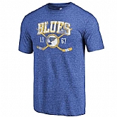 St. Louis Blues Fanatics Branded Royal Vintage Collection Line Shift Tri Blend T-Shirt,baseball caps,new era cap wholesale,wholesale hats